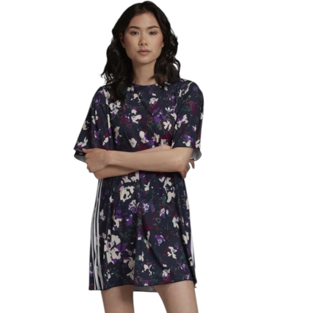 ADIDAS FLORAL AOP PRINTED‎ ATHLETIC DRESS WOMENS SIZE XSMALL
